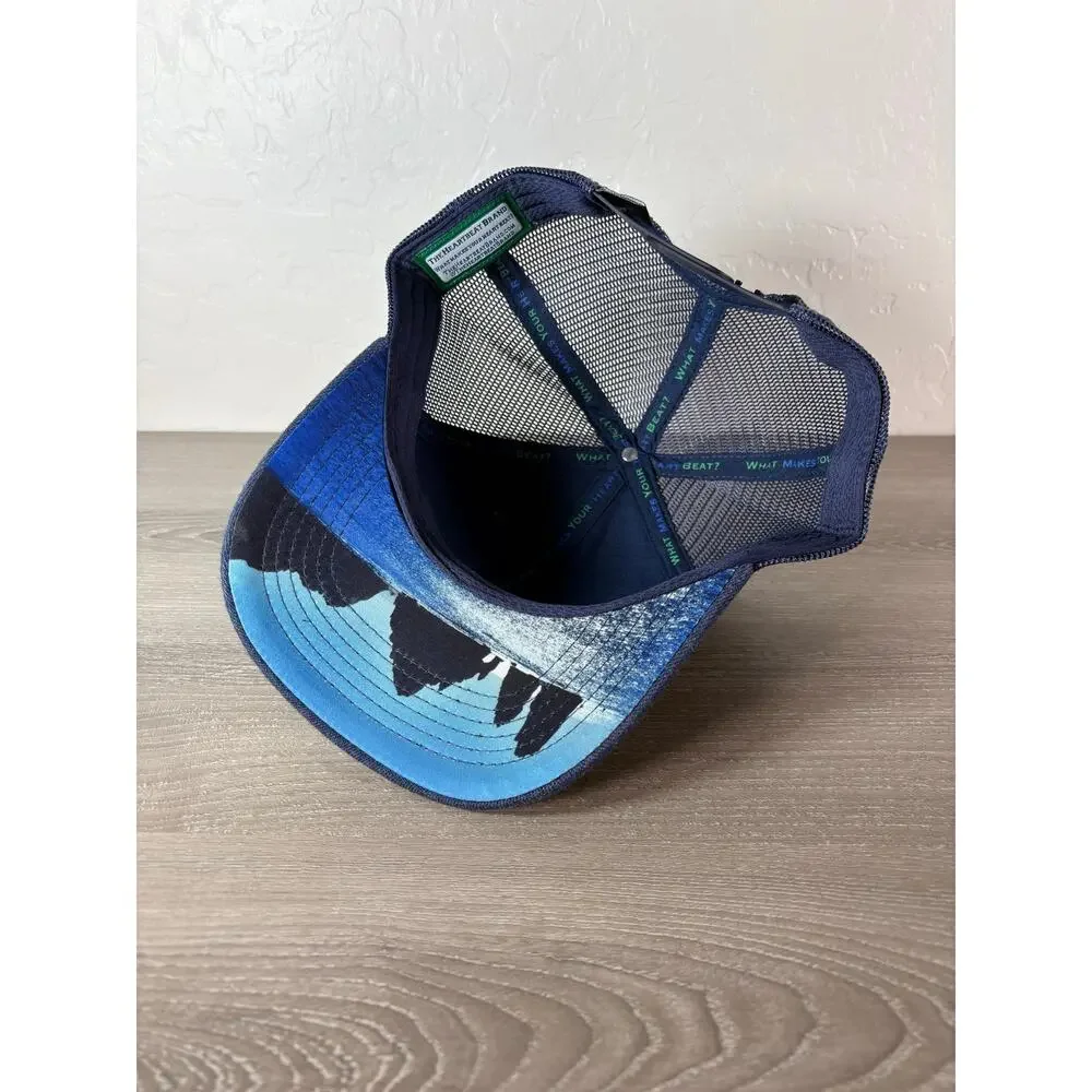 The Heartbeat Brand/ Merrell‎ Cabo Blue Brown Cork Men's Trucker Hat- EUC